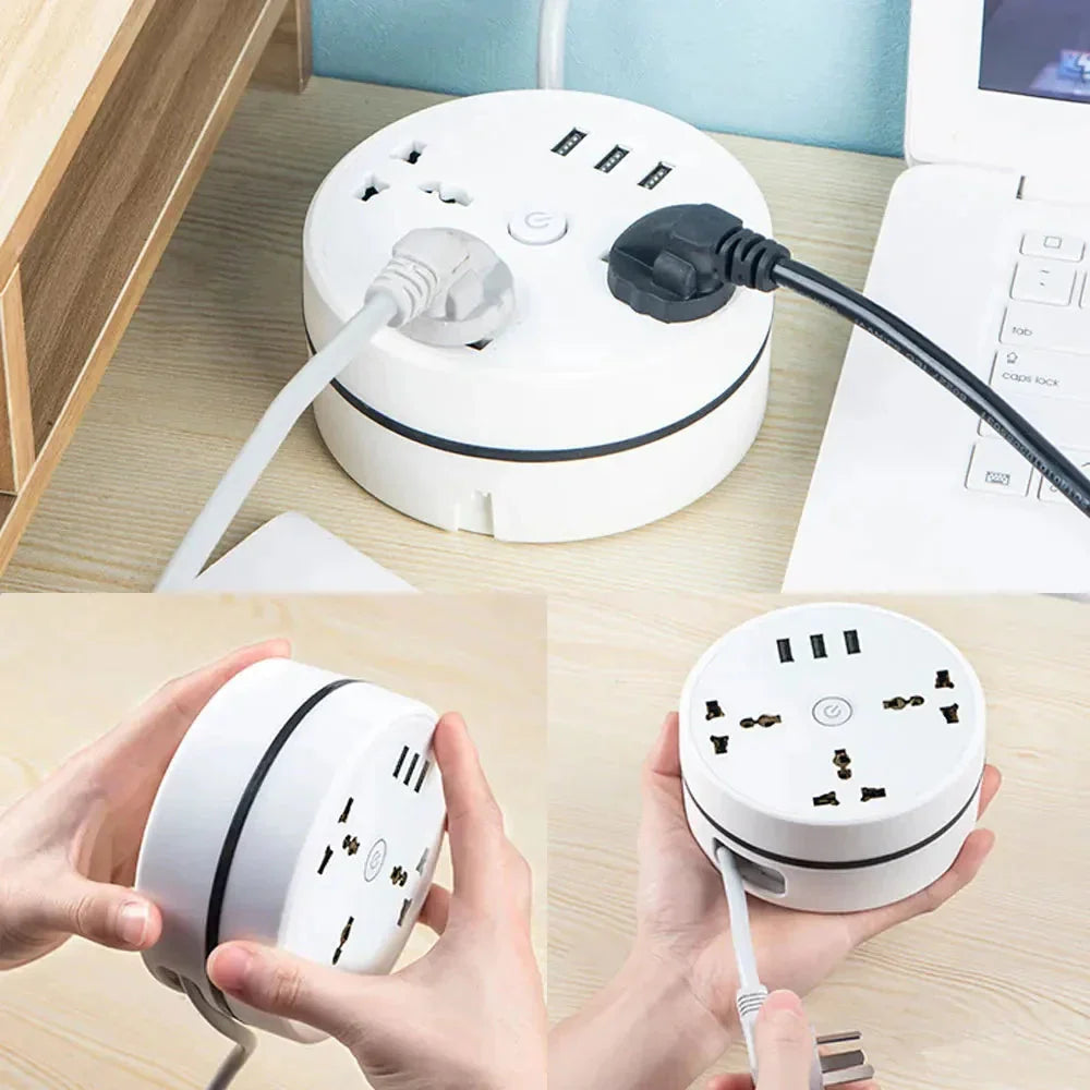 EU Plug AC Outlet Smart Home Power Strip โ Multipurpose Electrical Extension Cord with USB Ports & Fast Charging