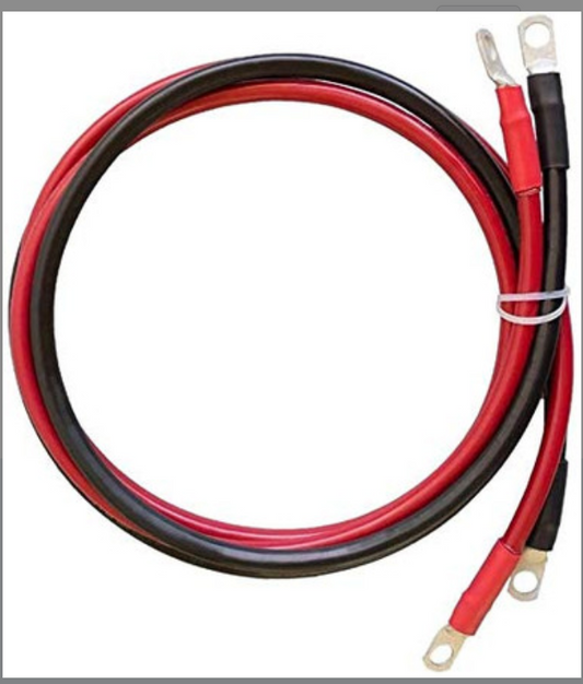 Battery Inverter Cables 5FT/1.5M 25MM²/4AWG For 3/8 IN Lugs