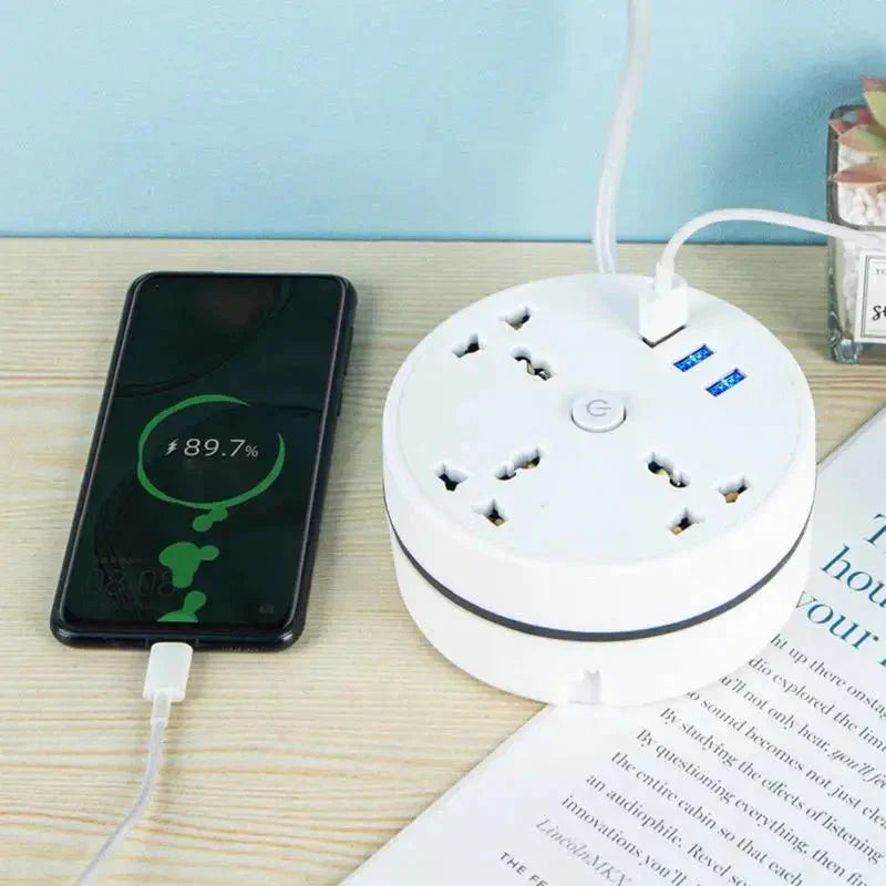 EU Plug AC Outlet Smart Home Power Strip โ Multipurpose Electrical Extension Cord with USB Ports & Fast Charging