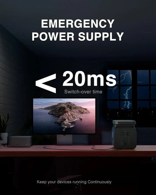 Infinity 1200 Portable Power Station – 1800W Solar Generator, 1280Wh LiFePO4 Battery, 14 Outlets for Home & Outdoor Backup (43 lbs)