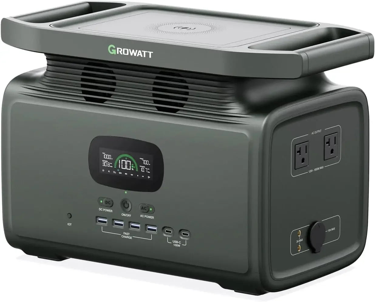 Infinity 1200 Portable Power Station – 1800W Solar Generator, 1280Wh LiFePO4 Battery, 14 Outlets for Home & Outdoor Backup (43 lbs)